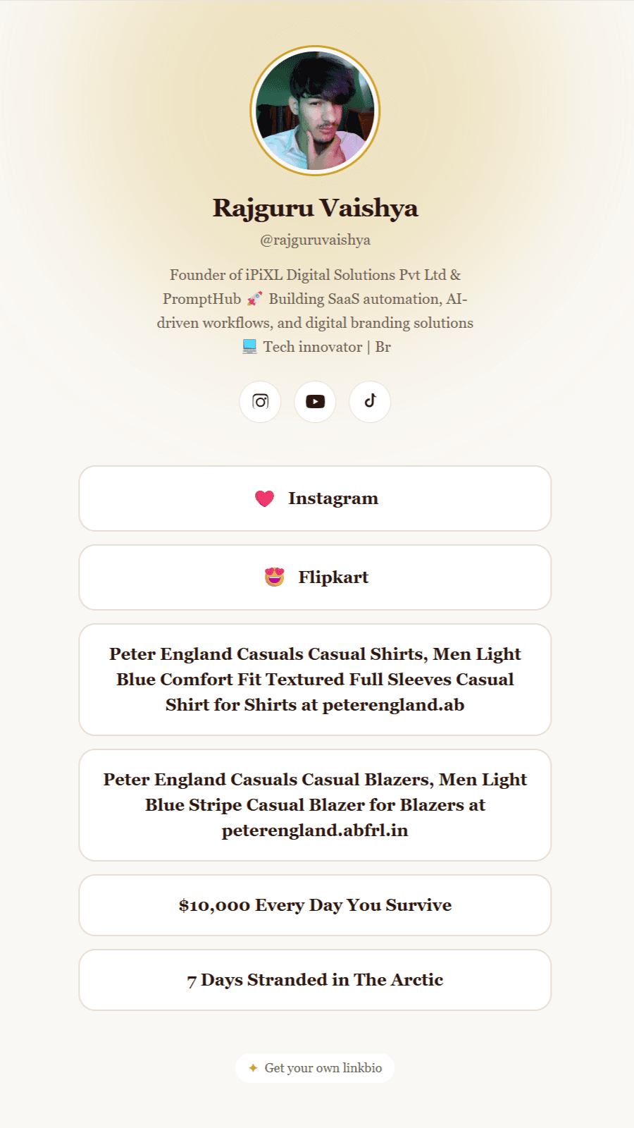 Classic Light theme — Warm, inviting stacked layout